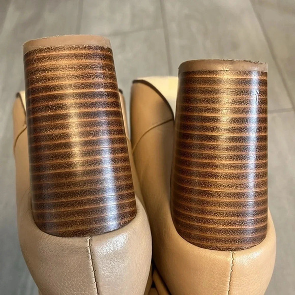 Soft Leather Peep Toe Sock Booties, Size 8.5 - Picture 8 of 9